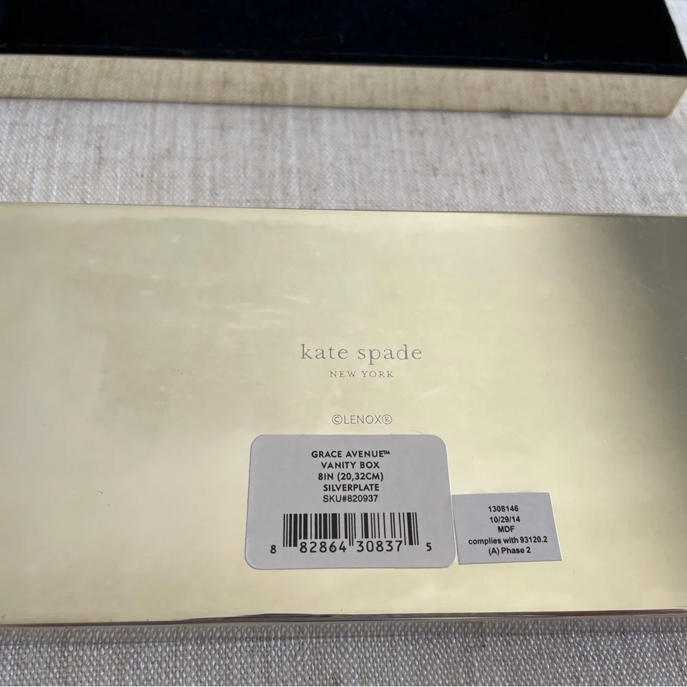 kate spade ♠️ Gold Bow Jewelry Box